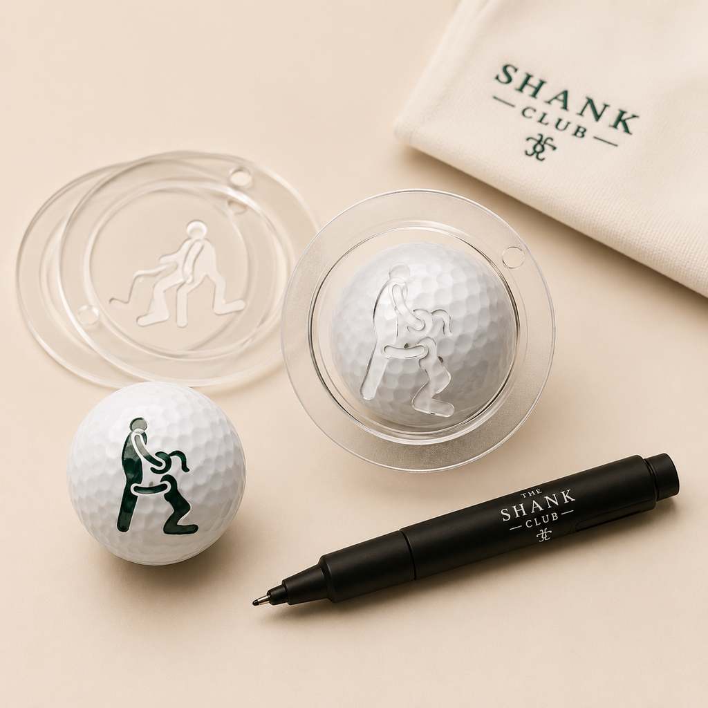 The Shank Club Golf Ball Stencil Set | Adult Design 4-Pack
