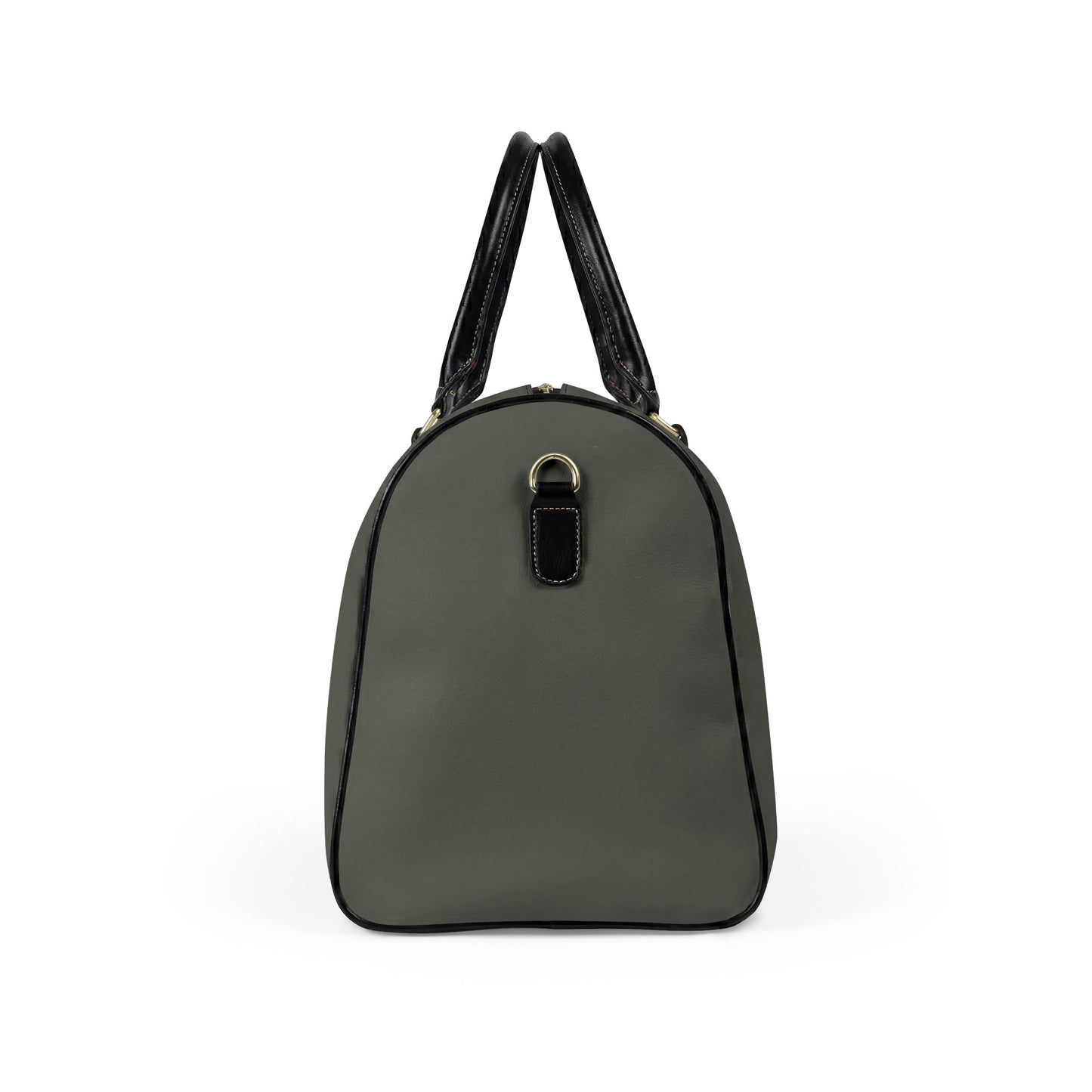 Classic Faux Leather Travel Duffel Bag — Olive Weekend Carryall