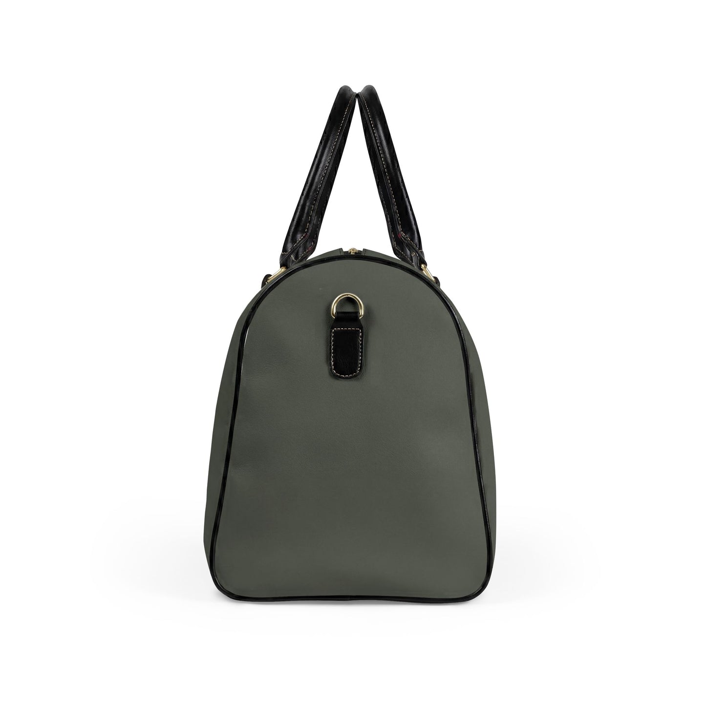 Classic Faux Leather Travel Duffel Bag — Olive Weekend Carryall