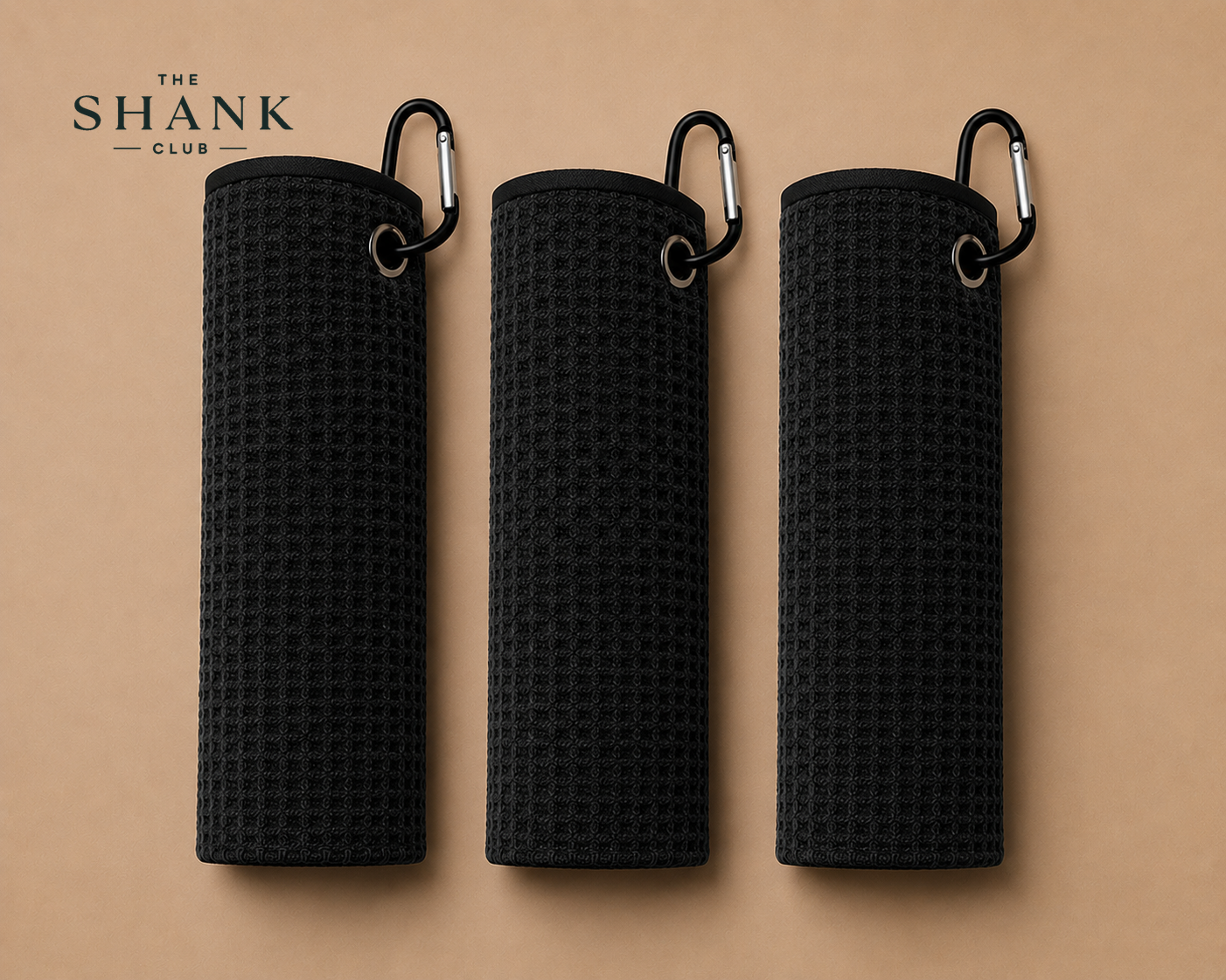 The Shank Club Golf Towel 3-Pack | Microfiber Grey